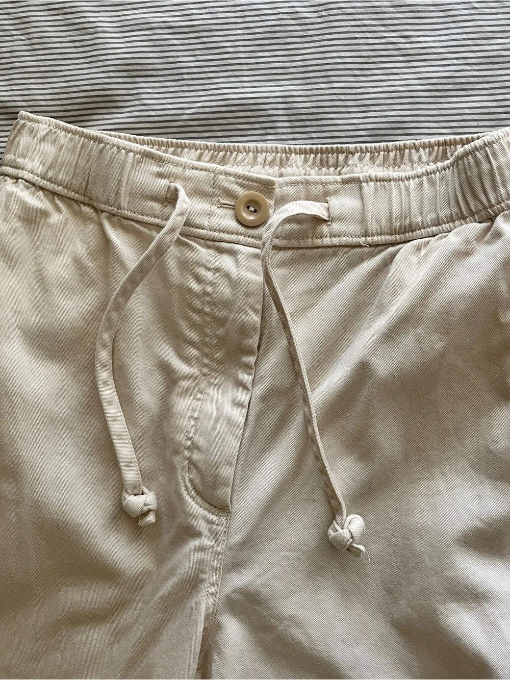 COS Drawstring Waist Pants in Light Beige